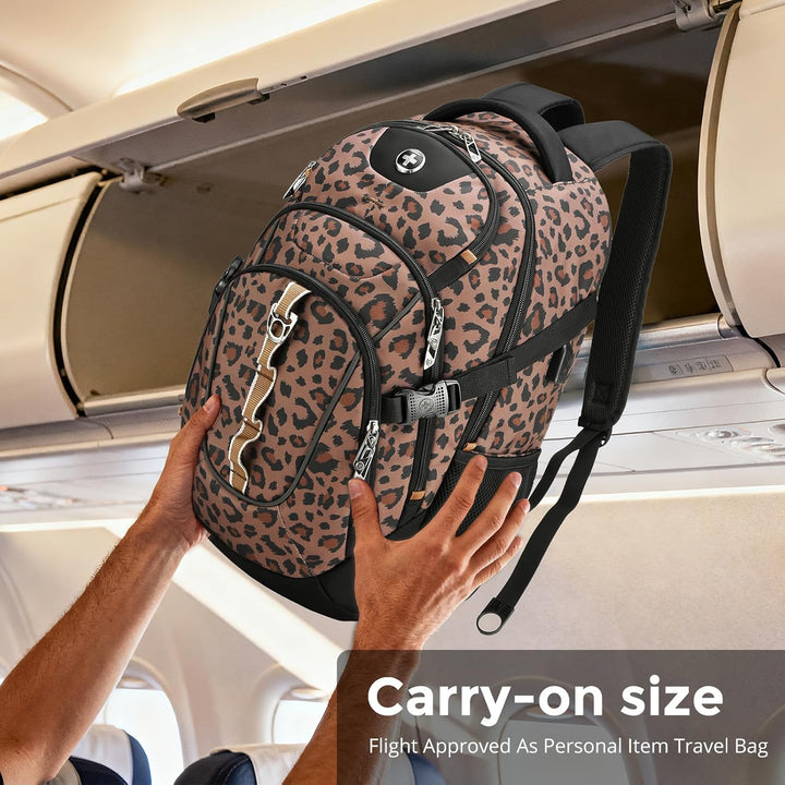 Swissdigital Mochila para laptop con puerto de carga USB, mochila d...