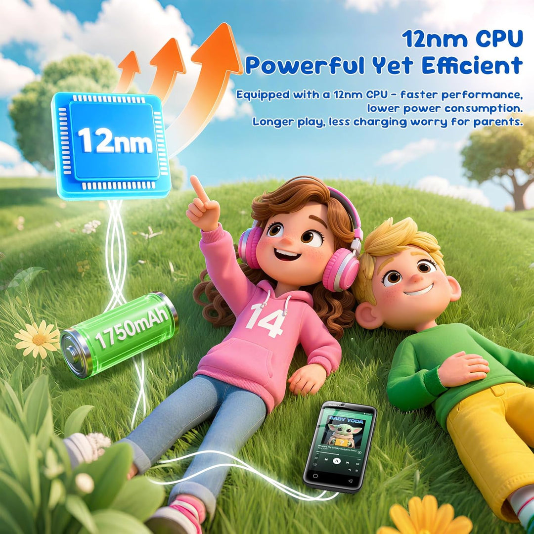 Globluum Reproductor MP3 de 80 GB para niños, controles parentales,...