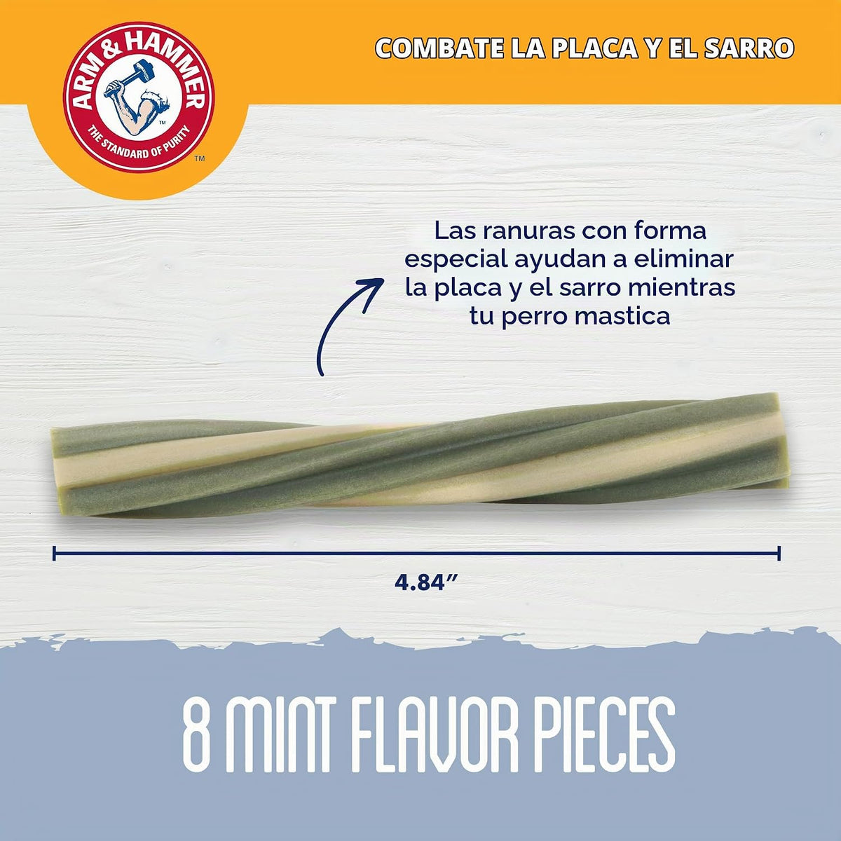 Arm & Hammer Masticables dentales para perros | Golosinas dentales para perros que luchan contra el mal aliento y eliminan placa y sarro sin cepillado | Ideal para perros pequeños y grandes, 1 paquete