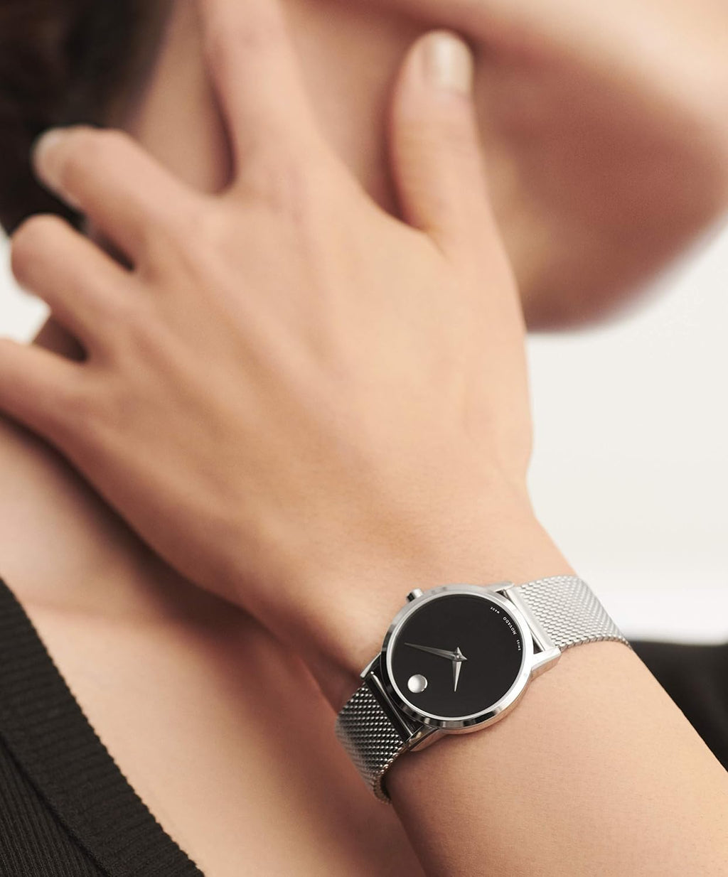 Reloj Movado Museum Classic para mujer - Movimiento de cuarzo suizo, brazalete de malla de acero inoxidable - Resistencia al agua 3 ATM - Reloj de moda de lujo para ella - 28 mm