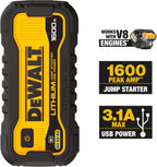 DeWalt DXAELJ16 Arrancador de Batería de 1600 Amperios Pico Reforzador de Batería con Estación de Energía USB
