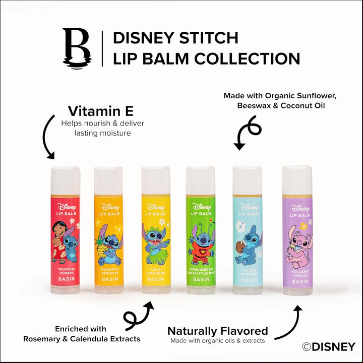 Basin Colección de bálsamo labial Disney Stitch | Paquete de 6 sabo...