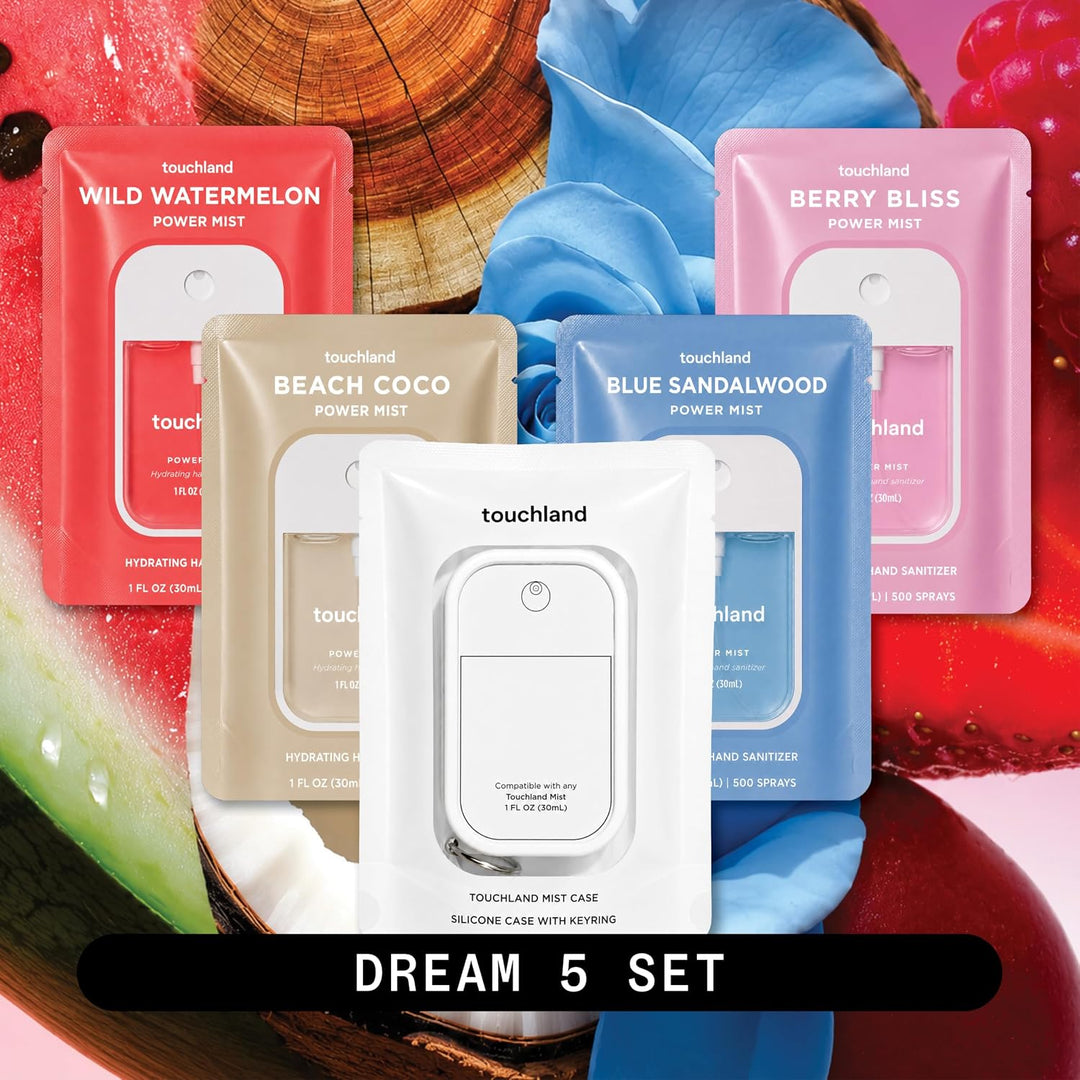 Touchland Spray Desinfectante Hidratante para Manos, DREAM 5 Set (S...