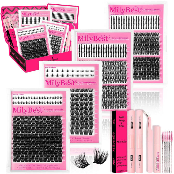 MilyBest Kit de Racimos de Pestañas 808 Piezas Racimos de Pestañas...
