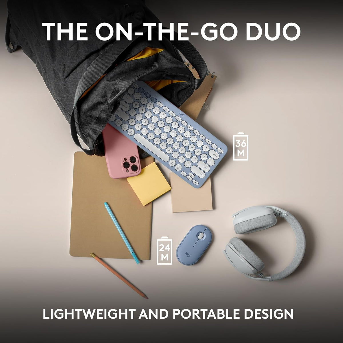 Logitech Pebble 2 Combo para Mac, Teclado y Mouse Inalámbricos, Del...