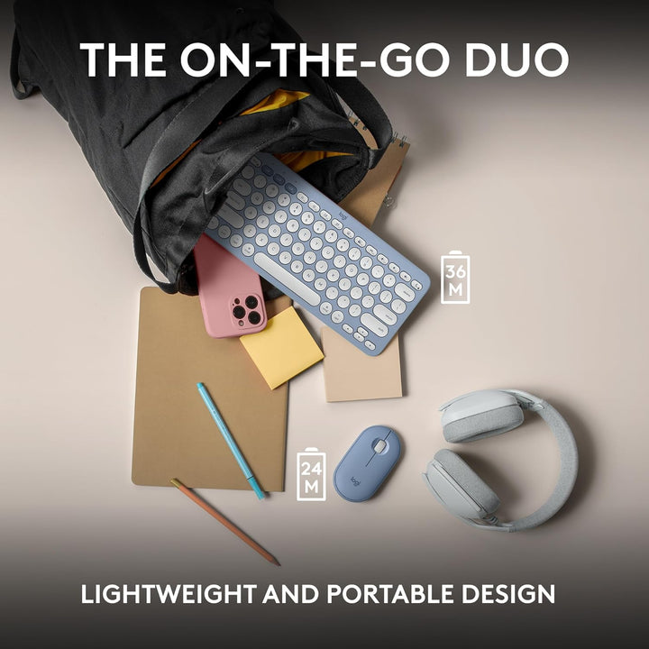 Logitech Pebble 2 Combo para Mac, Teclado y Mouse Inalámbricos, Del...