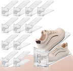 Organizador de Ranuras para Zapatos para Armario, PAQUETE DE 12 Apilador de Zapatos Organizador de Estante para Zapatos para Armario Ahorrador de Espacio Almacenamiento Soporte para Zapatos