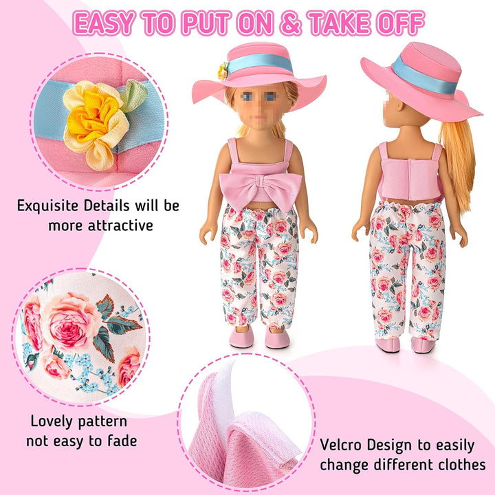 Zecckige Ropa de muñeca de 18 pulgadas y accesorios para muñecas am...