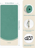 EaseUp Tapete de yoga de 0.394 in de grosor, 73 x 31.5 pulgadas, extra