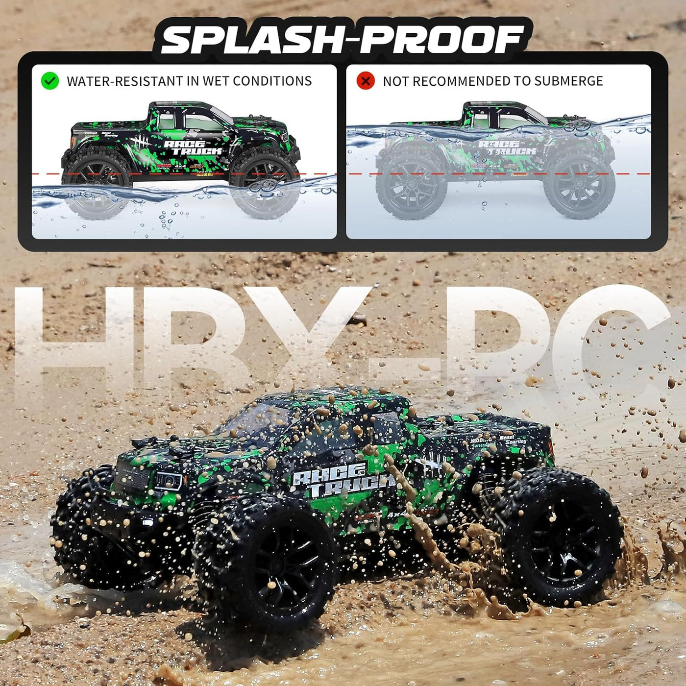 HBX 1:18 Auto a escala todo terreno a control remoto 18859E, 30+MPH...