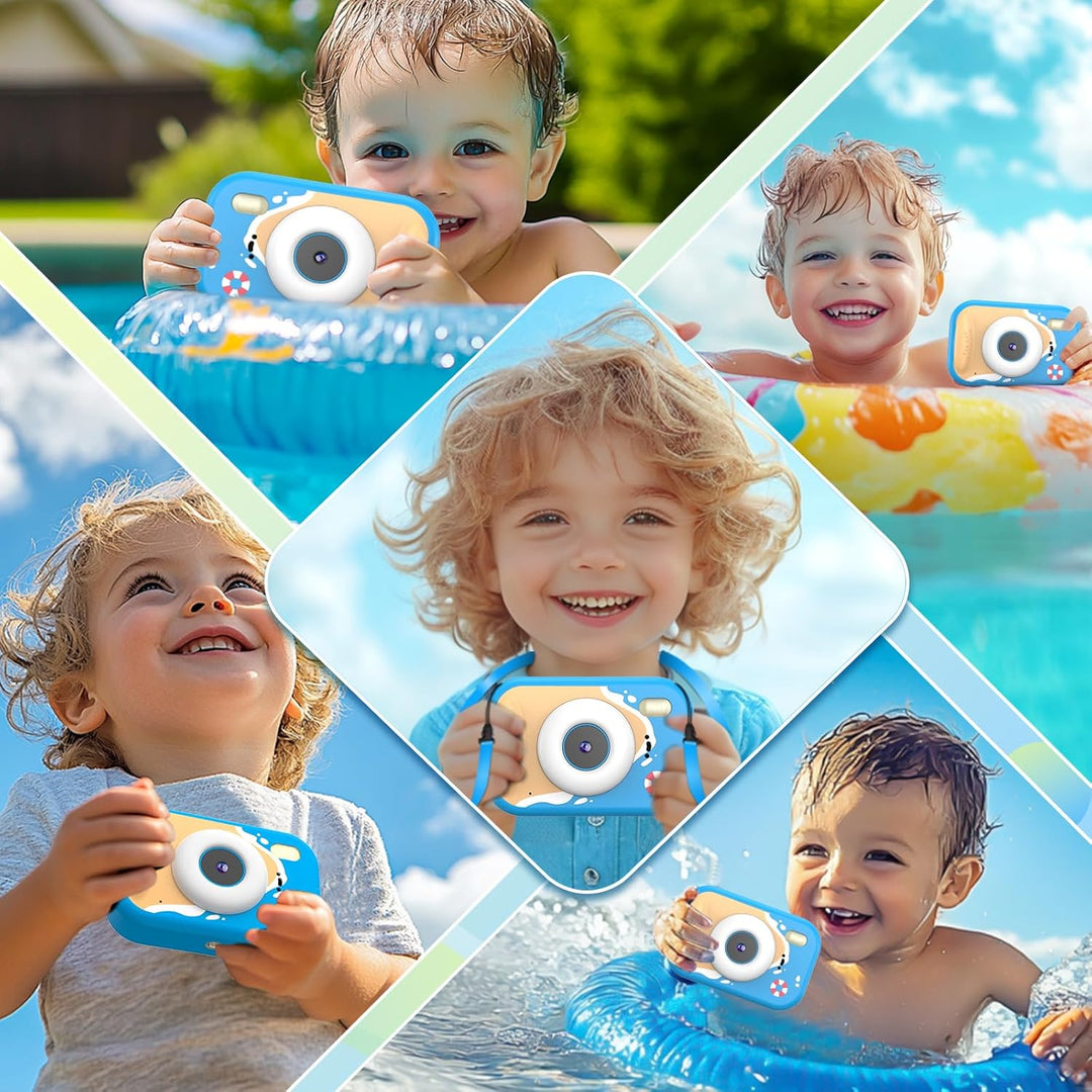 Cámara impermeable para niños, cámara digital subacuática HD 1080P...