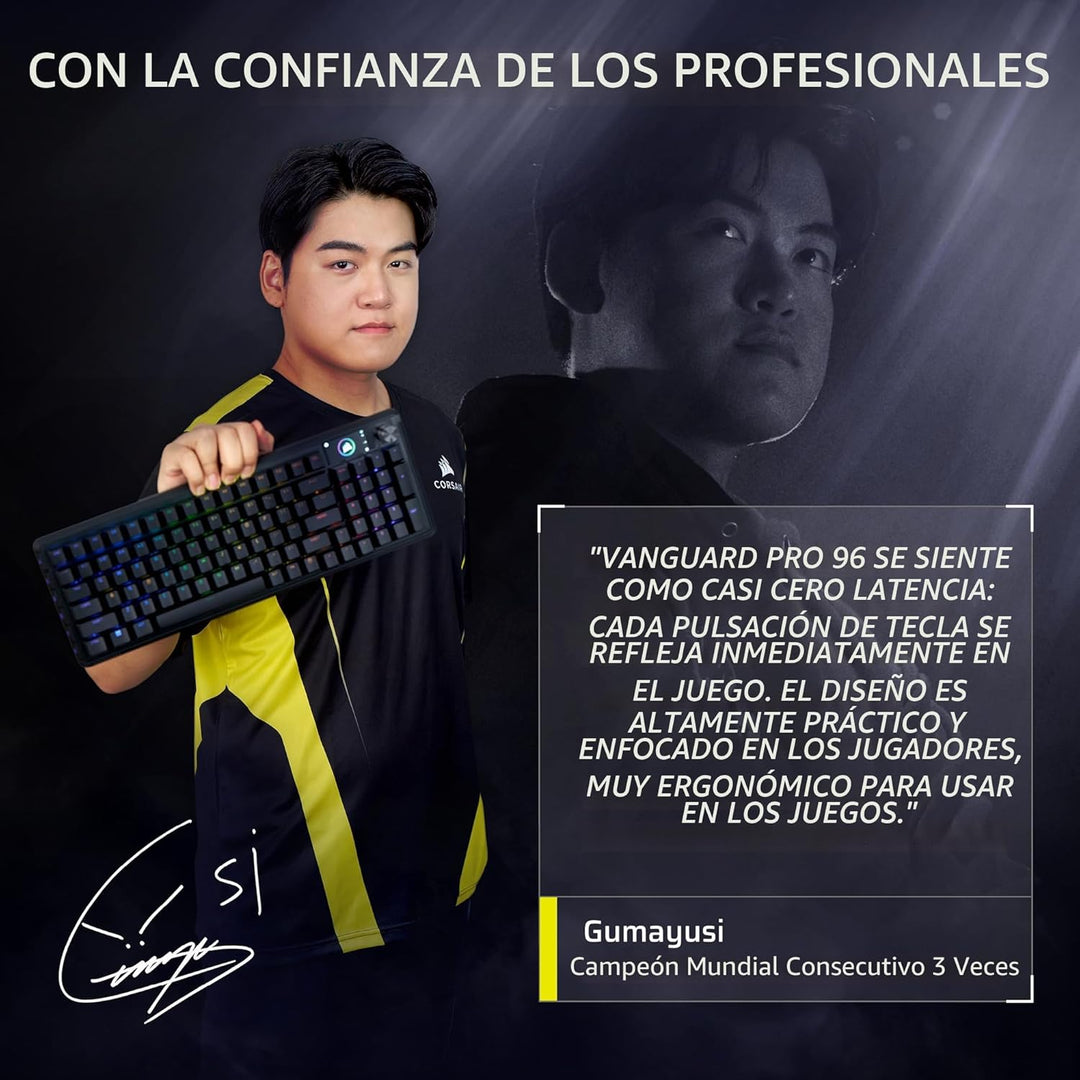 Corsair Vanguard PRO 96 Teclado Mecánico Magnético de Juegos con Ef...