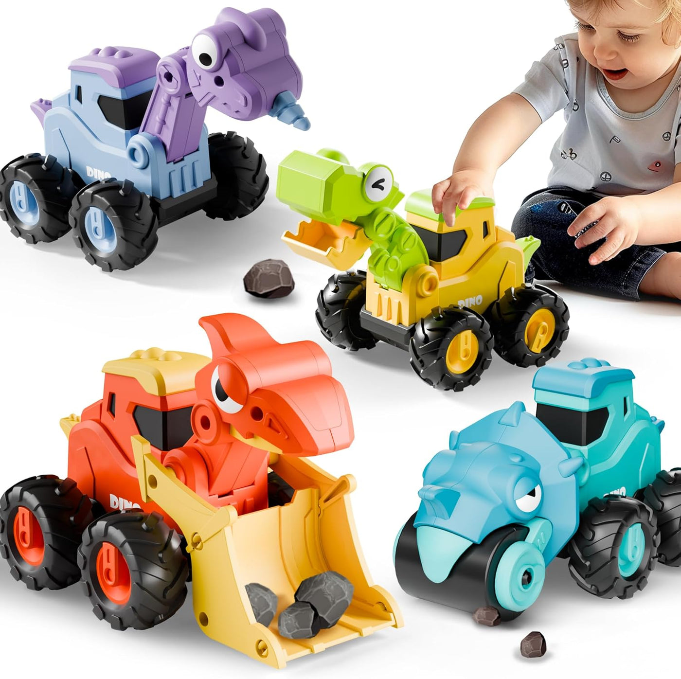iPlay, iLearn Juguetes de Camión de Dinosaurio para Niños Pequeños,...