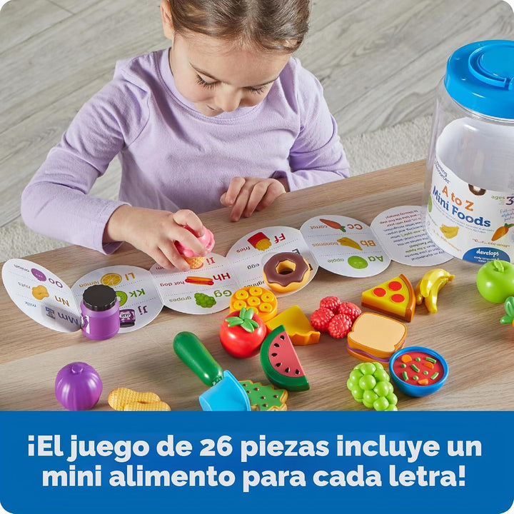Learning Resources Mini alimentos de la A a la Z, accesorios de coc...