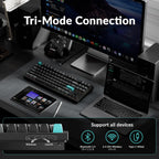 Keychron Teclado mecánico Q3 Ultra Wireless 8KHz, TKL 2.4G/Bluetooth 5.3/con cable hasta 660 horas de duración de la batería, aluminio intercambiable en caliente RGB Gaming ZMK para Mac/Windows