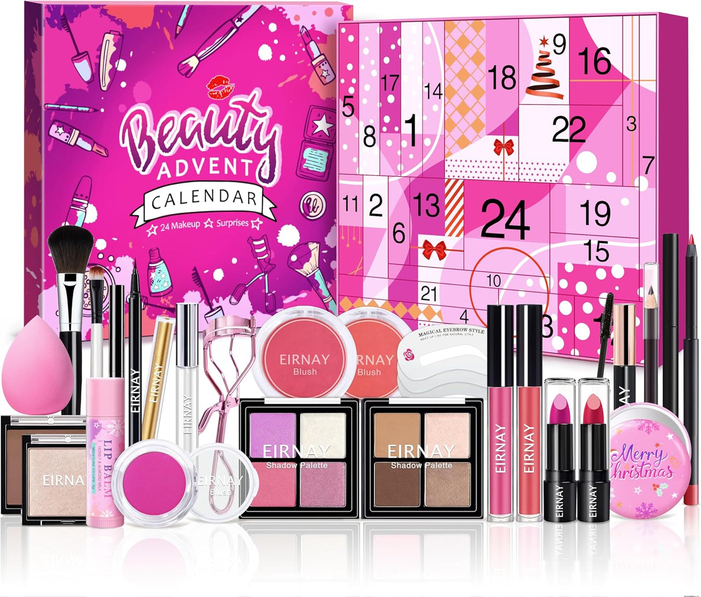 Calendario de Adviento de maquillaje 2025, calendario de cuenta reg...