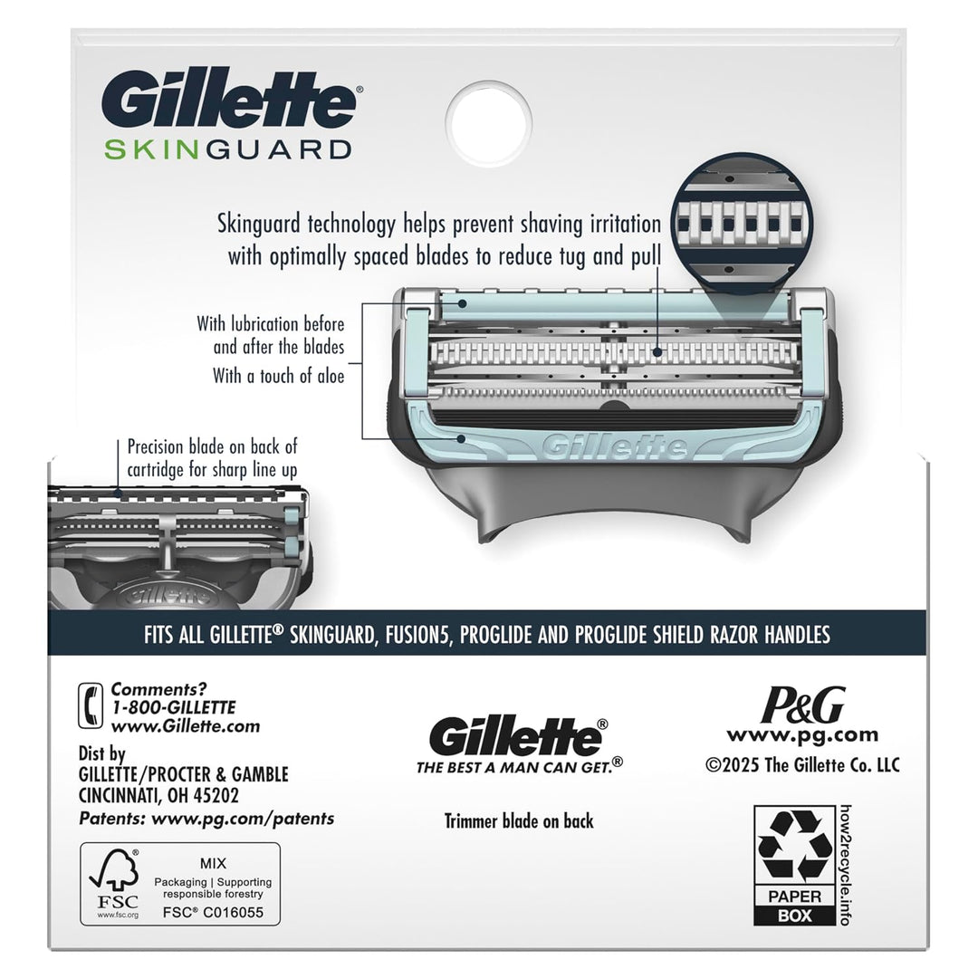 Gillette SkinGuard - Cuchillas de afeitar para hombre, 4 recambios...