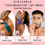 GIRLEARLE Kit de depilación digital negro y rosa para mujeres y hom...