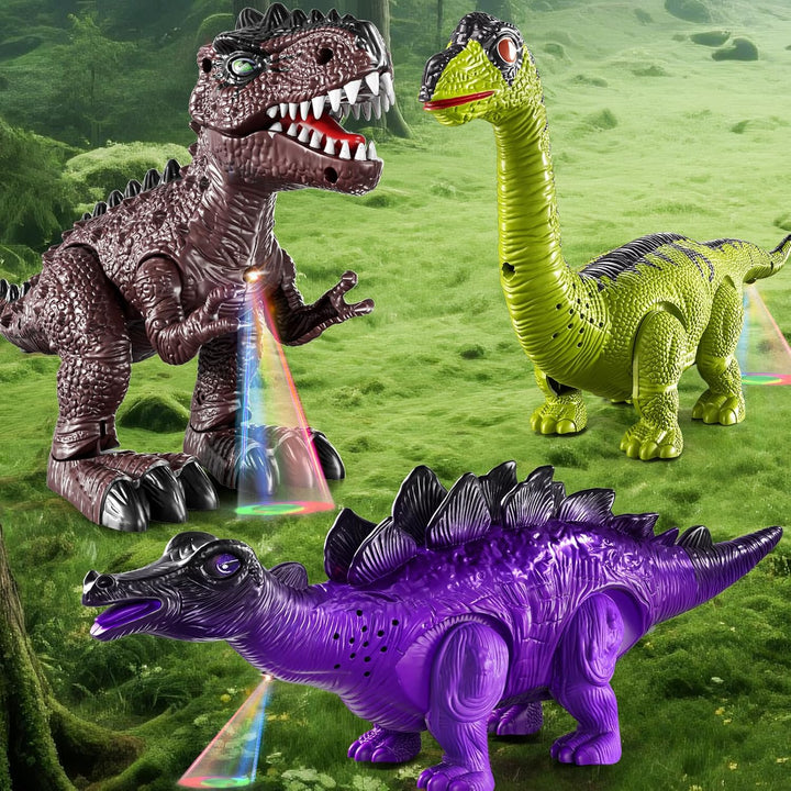 Paquete de 3 juguetes electrónicos de dinosaurios