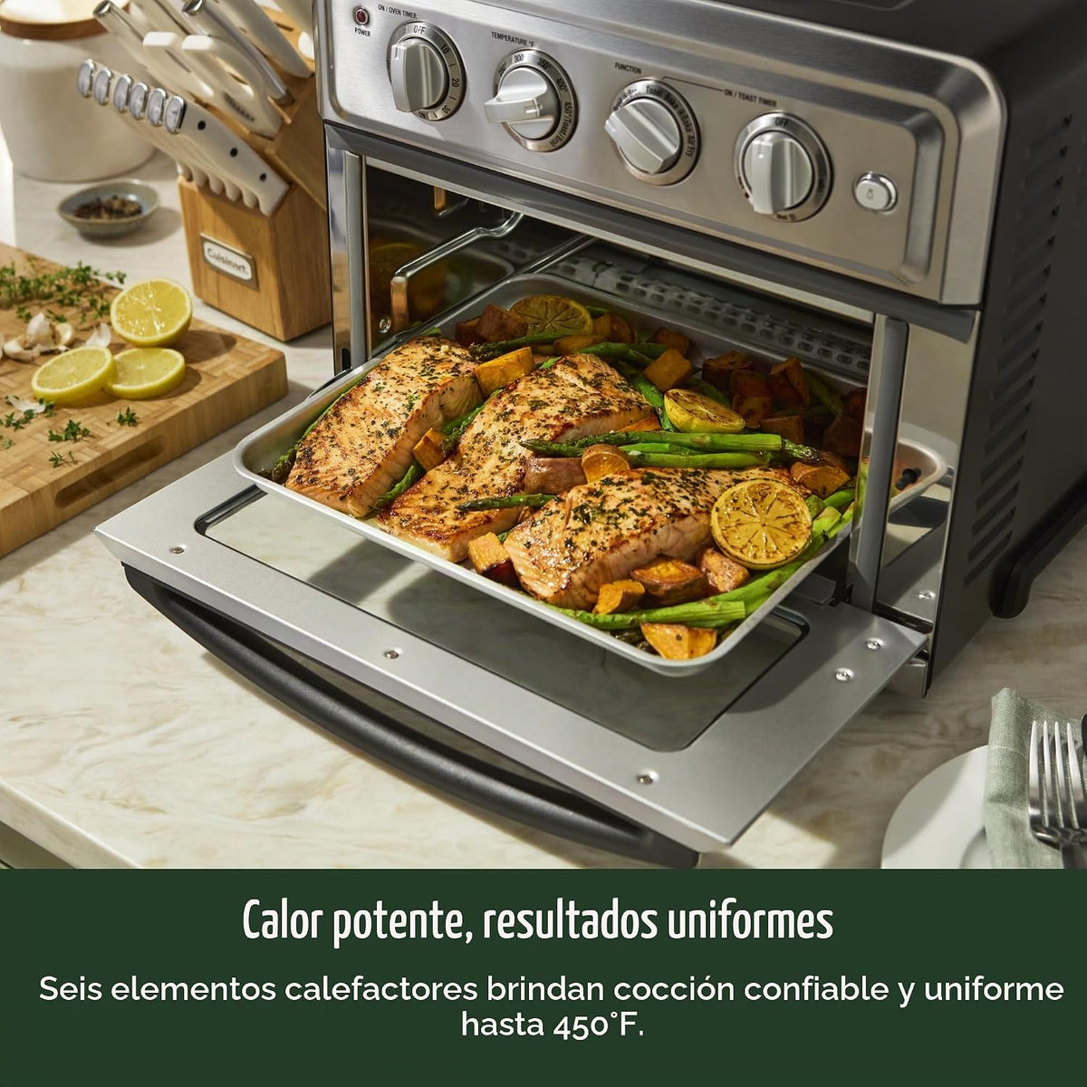 Cuisinart Combo de horno tostador y freidora de aire, encimera, 7 en 1
