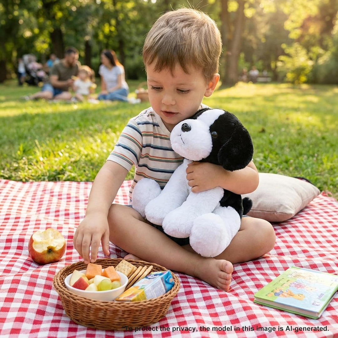 WEIGEDU - Peluche de perro pastor Beagle blanco y negro | Para niño...