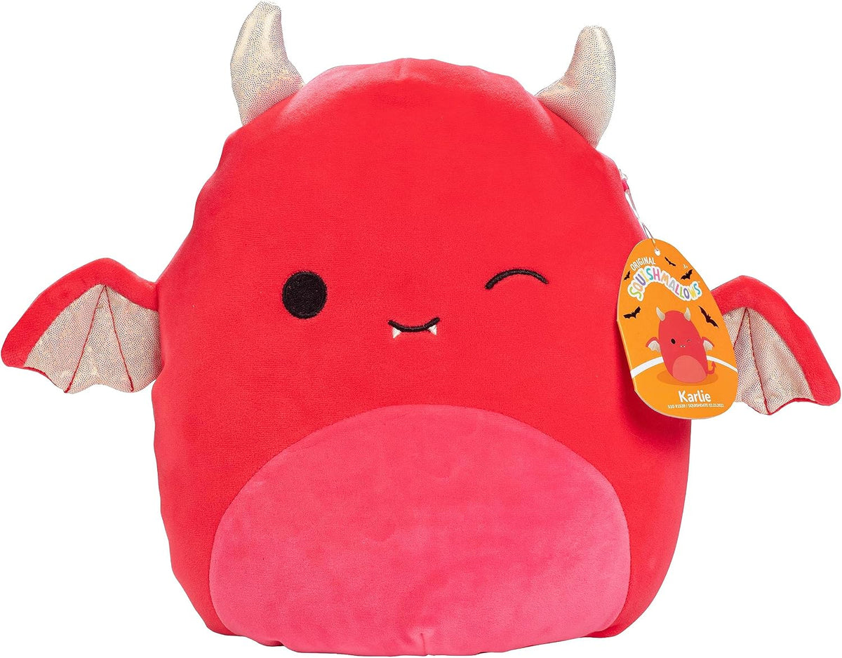 Squishmallows Juguete de peluche Karlie Red Devil Jazwares de 10 pulgadas