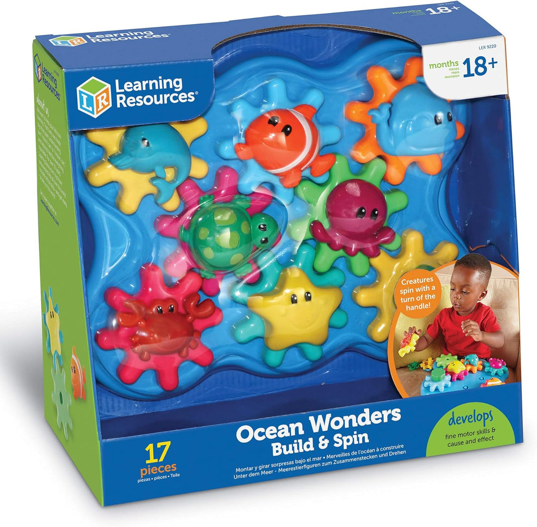 Learning Resources Ocean Wonders Build Spin juguete de