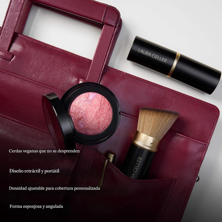 LAURA GELLER NEW YORK - Brocha retráctil color negro con mango de a...