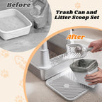 Caja de arena de acero inoxidable con tapa | Caja de arena para gatos