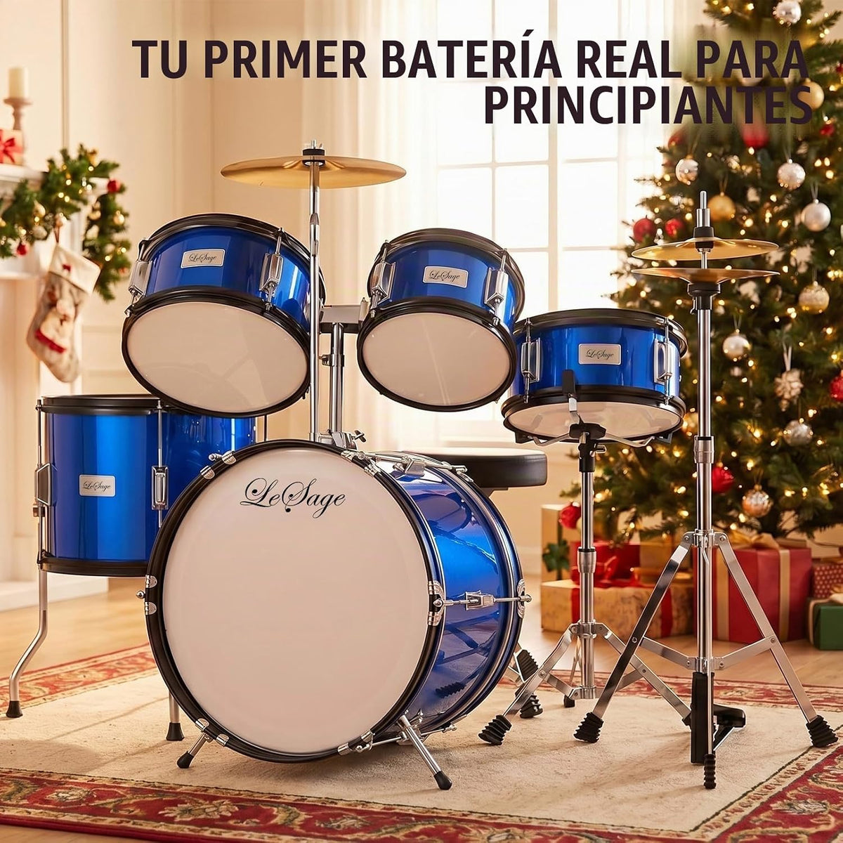 LeSage Juego de batería de 5 piezas para principiantes, kit completo de