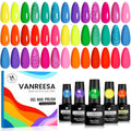 VANREESA - Juego de 24 esmaltes de uñas de gel de neón, Neon night