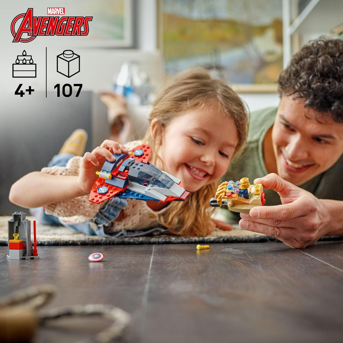 LEGO Marvel Captain America vs Thanos - Juego de juguete