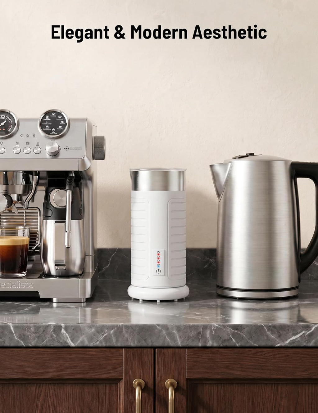 PARIS RHÔNE Espumador de leche y vaporizador, máquina de espuma fría y