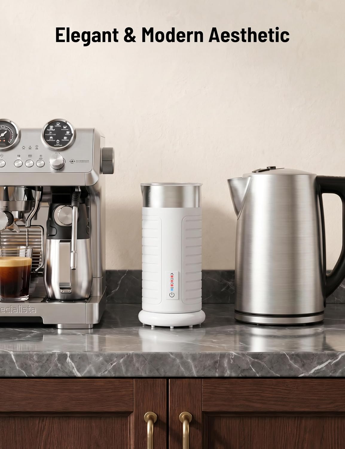 PARIS RHÔNE Espumador de leche y vaporizador, máquina de espuma fría y