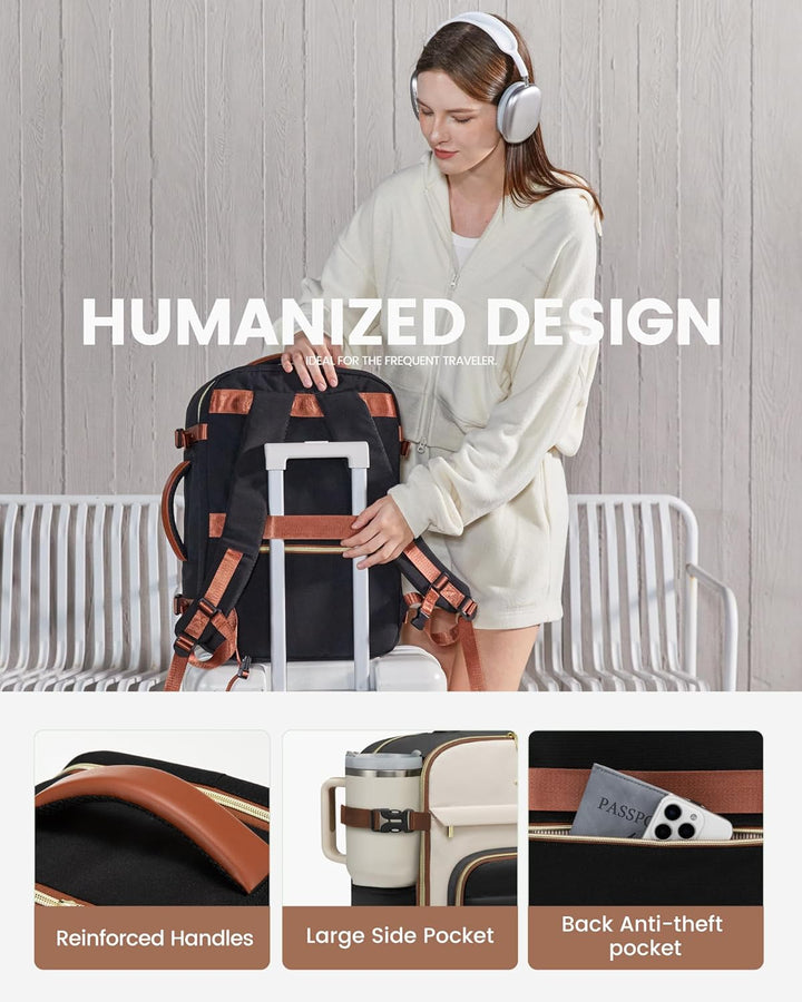 LOVEVOOK Mochila de viaje para mujeres y hombres, mochila de mano y...