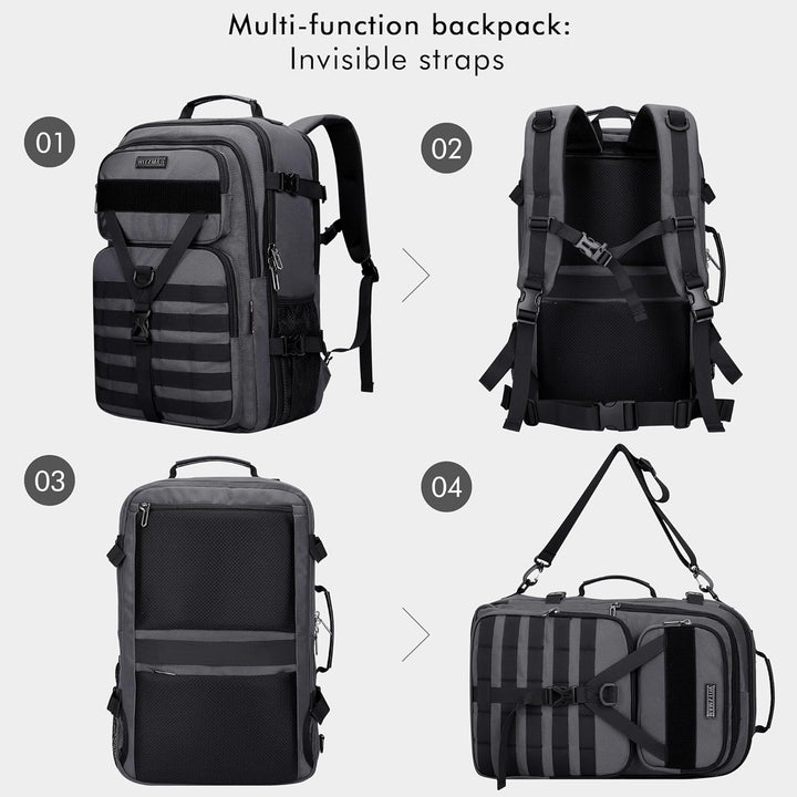 WITZMAN - Mochila de viaje para llevar a bordo para hombres, conver...