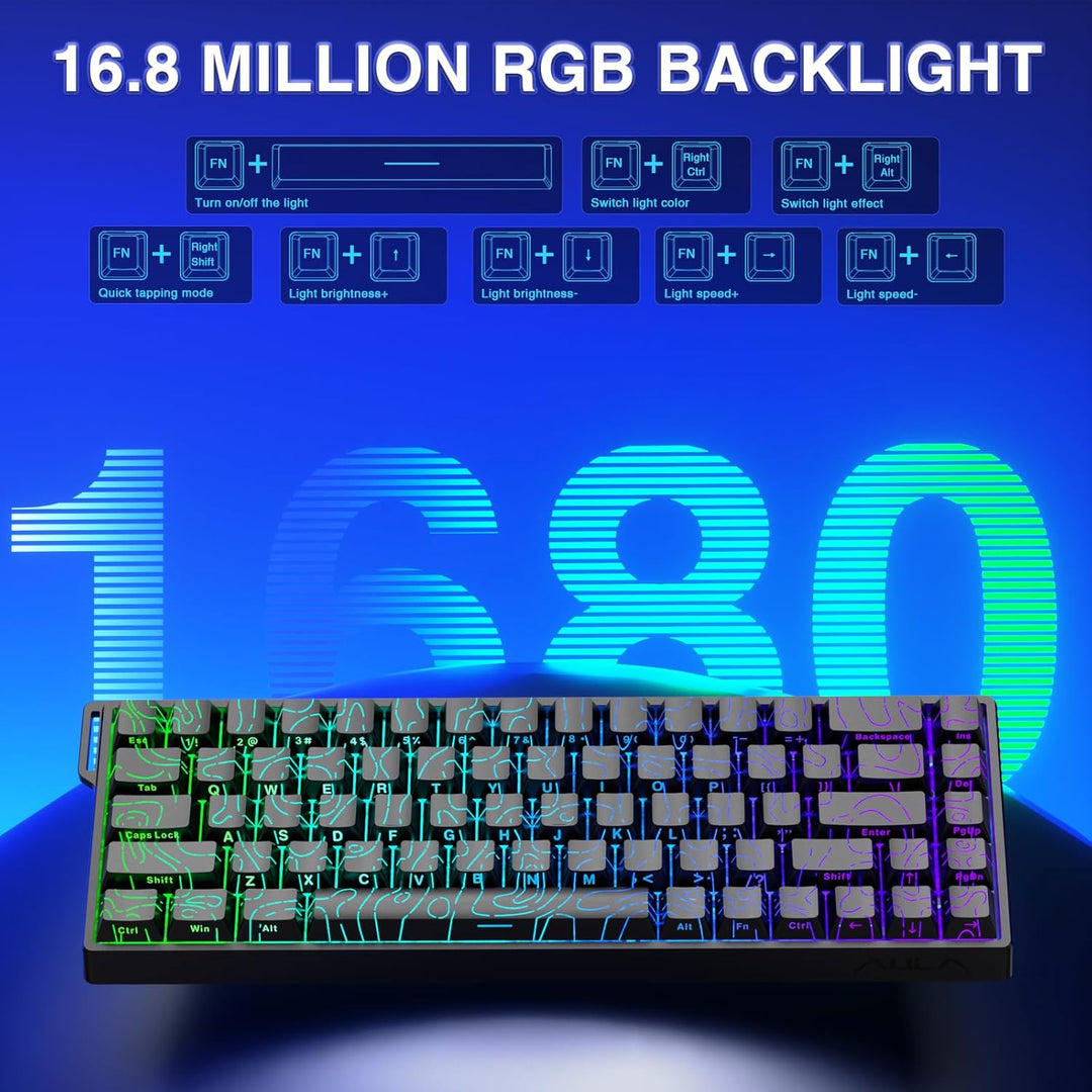AULA WIN68 HE Teclado Mecánico para Juegos 60%, Interruptor Magnéti...