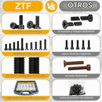 ZTF Surtido de tornillos métricos, tornillos surtidos M2 M3 M4 M5