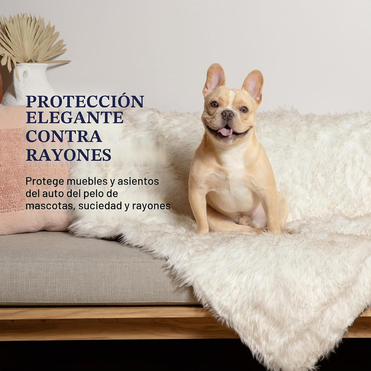 PupProtector - Manta impermeable, color blanco/marrón