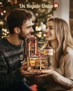 ROKR Rompecabezas de madera 3D para adultos, kit de modelo mecánico de fábrica de regalos con música y luces, 449 piezas de rompecabezas de madera para adultos, rompecabezas de construcción de
