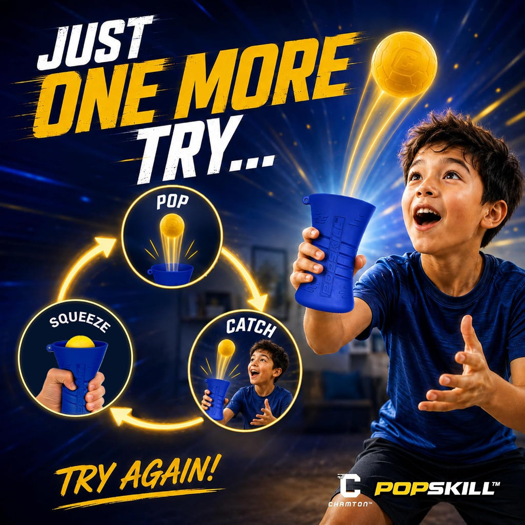 Popskill, juego de habilidad para apretar y atrapar para niños, juguete de coordinación mano-ojo, diversión en interiores y exteriores, juegos familiares y adolescentes, regalos geniales de