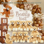 MorisMos Paquete de 6 osos de peluche a granel, osos de peluche pequeños de 14 pulgadas, bonitos osos de peluche para centro de mesa, baby shower, San Valentín, boda, cumpleaños, color marrón claro