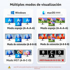 Acer Estación de acoplamiento 3 monitores, soporte de la estación de