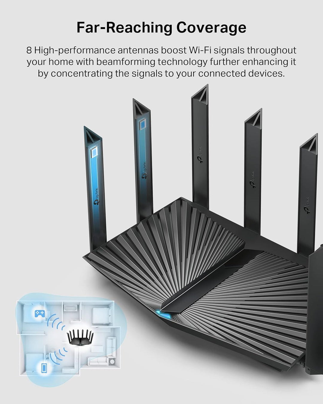 TP-Link Router AX6000 Wi-Fi 6 (Archer AX80) - Banda doble, puerto W...