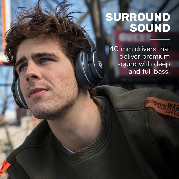 Raycon Los auriculares inalámbricos Bluetooth sobre la oreja de tod...