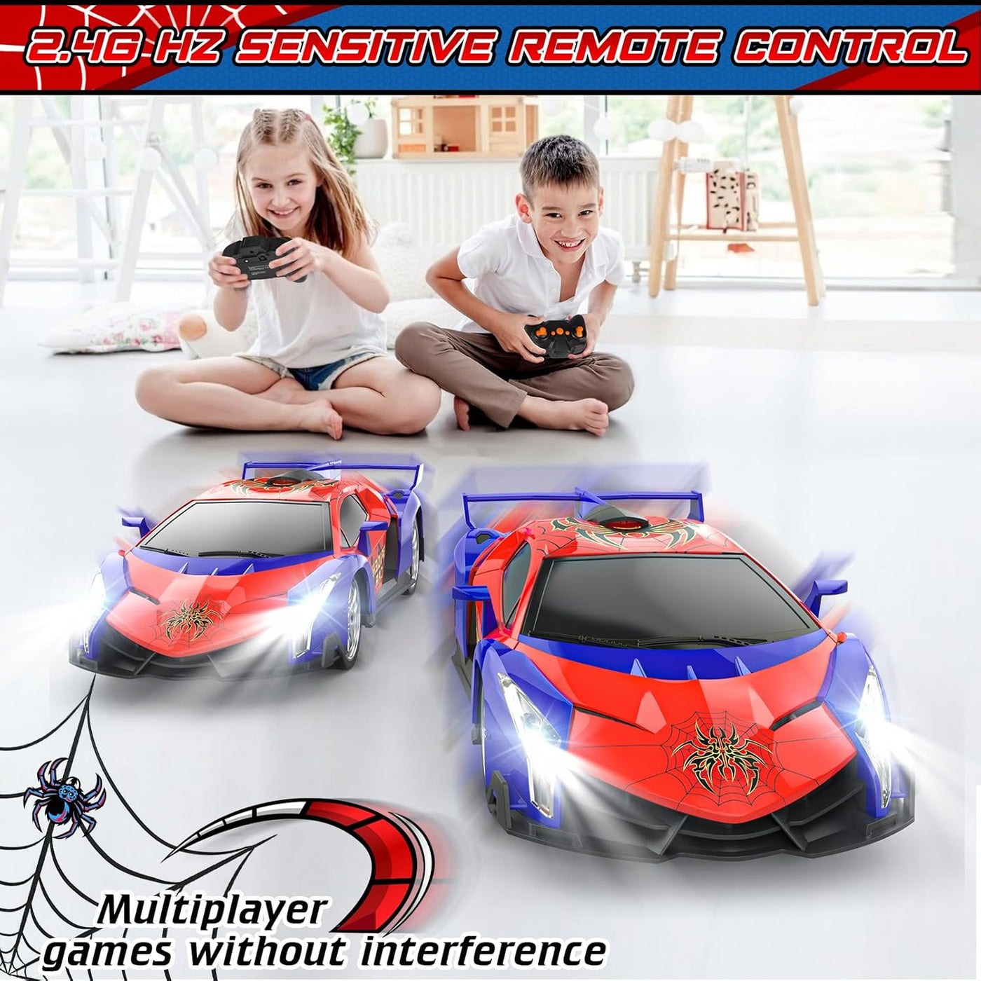 Growsland Auto a control remoto, autos RC de 2.4 GHz para niños de...