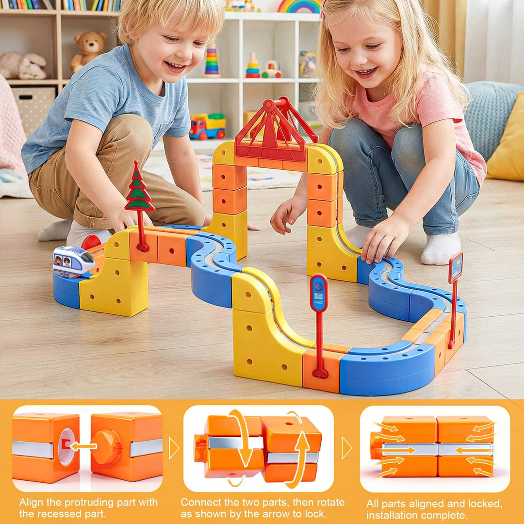 WUPIOS Juego de tren eléctrico para niños de 3 4 5 6 7 8 8
