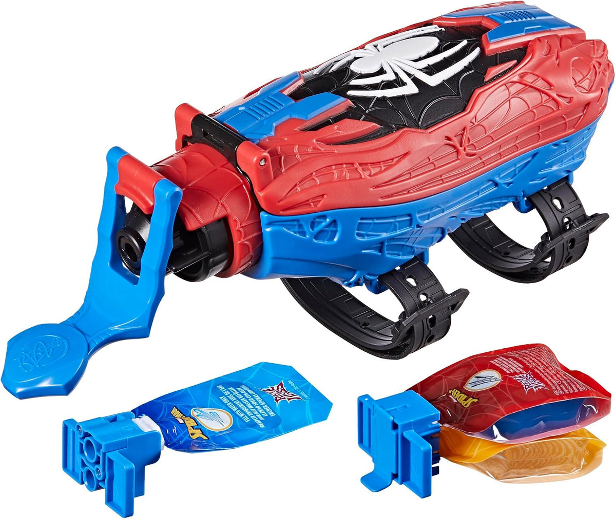 Marvel Spider-Man Real Webs Ultimate Web Blaster, lanzador 2 en 1, juguete de juego de rol, disfraz de Spider-Man, juguetes de Spider-Man para niños de 5 años en adelante