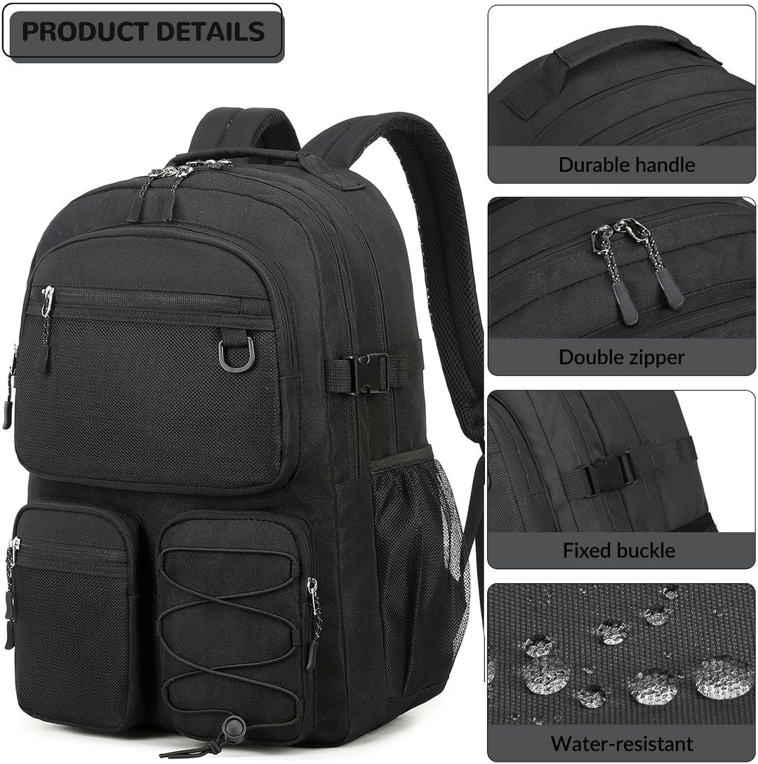 Mochila Lohol resistente al agua con múltiples bolsillos para viaje...