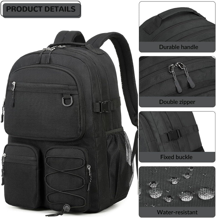 Mochila Lohol resistente al agua con múltiples bolsillos para viaje...
